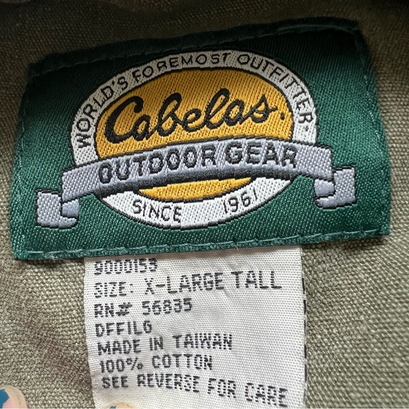 Vintage Cabelas Jacket Green Field Outdoors Safari Shacket Shooting Mens XL Tall - Picture 3 of 11